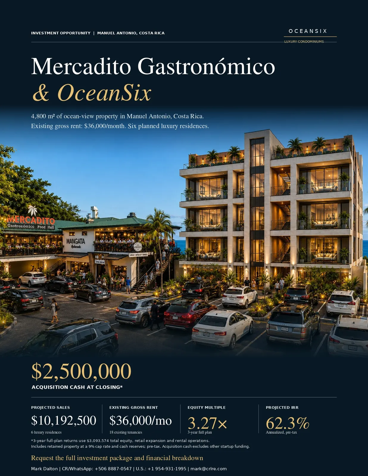 Mercadito Gastronómico oceanfront culinary marketplace in Manuel Antonio